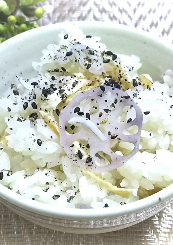 蓮根としらすの炊き込みご飯-レシピのメイン写真