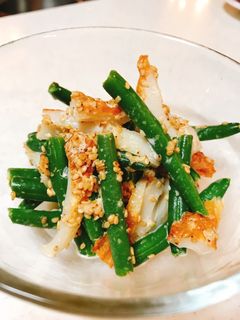 我が家のいんげんとちくわの胡麻和え*°-レシピのメイン写真