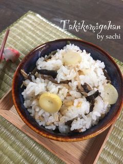簡単絶品!山菜の炊き込みごはん-レシピのメイン写真