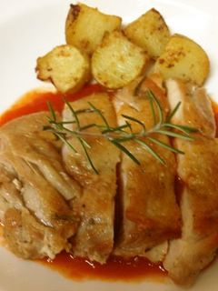 皮パリチキンソテーのトマトソース-レシピのメイン写真