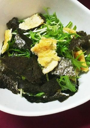 【低糖質】水菜のパリパリサラダ-レシピのメイン写真