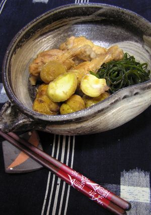 手羽元・栗・切り昆布の煮物-レシピのメイン写真