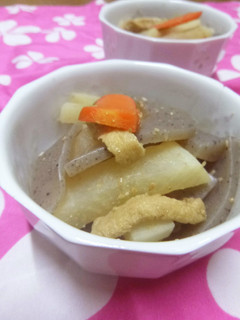 根菜とこんにゃく・油揚げのごま煮-レシピのメイン写真