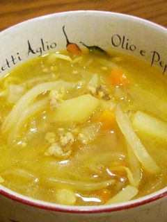 カレー味噌スープにバター溶かし!-レシピのメイン写真