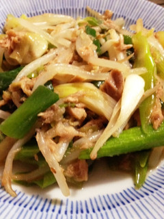 長ネギ*モヤシ*ツナの焼肉のタレ炒め-レシピのメイン写真