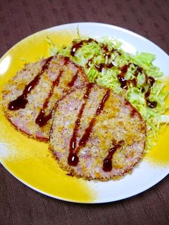 焼きパン粉で!揚げないチーズハムカツ2-レシピのメイン写真