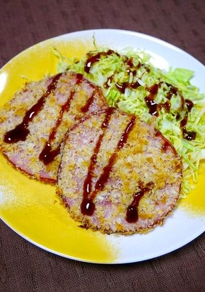 焼きパン粉で!揚げないチーズハムカツ2-レシピのメイン写真