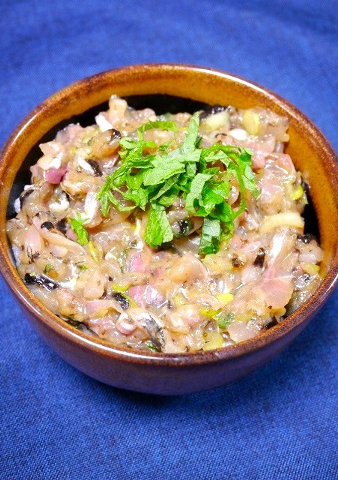 LDL対策！たっぷりアジ丼(鯵茶漬け)-レシピのメイン写真