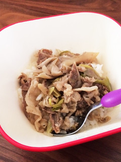 めんつゆ使用☆子ども大好き牛丼-レシピのメイン写真
