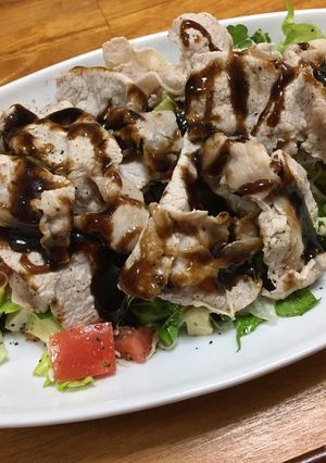 豚肉しゃぶしゃぶバルサミコソースサラダ-レシピのメイン写真
