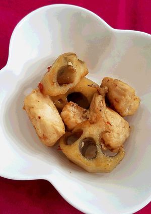 蓮根とジューシー鶏むね肉の甘辛照り焼き♪-レシピのメイン写真