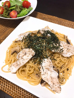コスパ良し♬鶏胸肉の和風パスタ-レシピのメイン写真