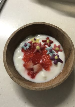 花束ヨーグルト-レシピのメイン写真