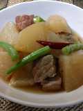 簡単　真面目　男の 大根と豚肉の煮物