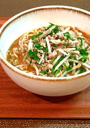 簡単に本格味！坦々風肉ニラもやしラーメン-レシピのメイン写真