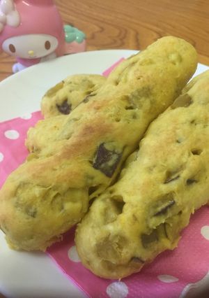 朝食に♡さつま芋＆かぼちゃスティックパン-レシピのメイン写真