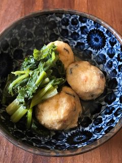 ひろうすと菜っ葉の煮びたし-レシピのメイン写真