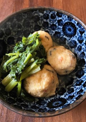 ひろうすと菜っ葉の煮びたし-レシピのメイン写真