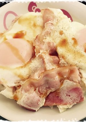 ベーコンエッグ丼-レシピのメイン写真
