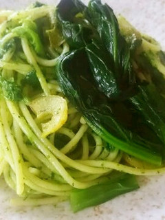 小松菜ソースのスパゲティ-レシピのメイン写真