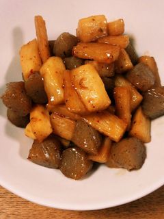 長芋とこんにゃくのピリ辛炒め-レシピのメイン写真