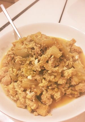 おばあちゃん直伝白菜とひき肉の簡単煮物-レシピのメイン写真