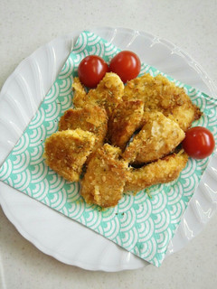 鶏胸肉で♪カレーマヨソース味のパン粉焼き-レシピのメイン写真