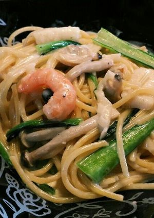 シーフードのワンポットクリームパスタ♪-レシピのメイン写真