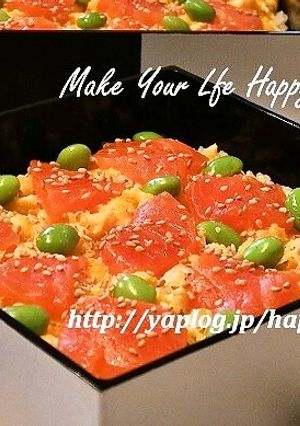 ひな祭り♪サーモンと炒り卵☆ちらし寿司-レシピのメイン写真
