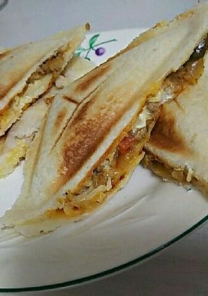 余ったキーマカレーでホットサンド-レシピのメイン写真