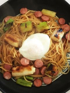 太長ネギの簡単和風パスタ-レシピのメイン写真