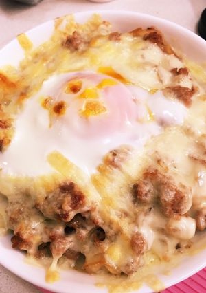 ひき肉チーズ卵丼！-レシピのメイン写真