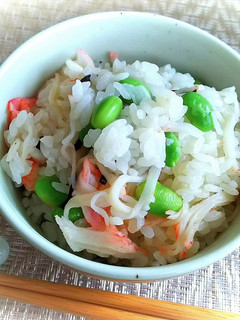 夏味の蟹おこわ♪-レシピのメイン写真