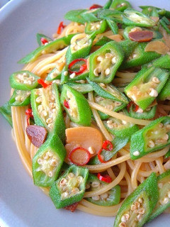 *パスタ★オクラのペペロンチーノ-レシピのメイン写真