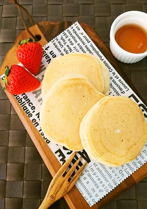 卵不使用☆ふんわりしっとりパンケーキ。-レシピのメイン写真