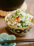 桜海老と大根葉の彩り菜飯＊