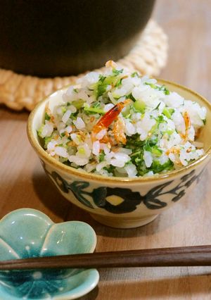桜海老と大根葉の彩り菜飯＊-レシピのメイン写真