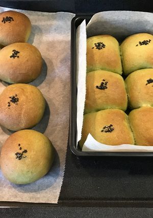 ふわふわ美味しい♪手捏ね抹茶あんぱん✨-レシピのメイン写真