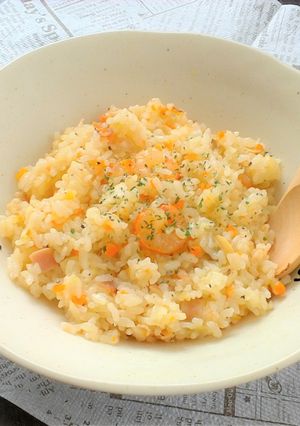 炊飯器で！エビピラフ風洋風炊き込みごはん-レシピのメイン写真