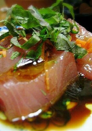 鮪のカルパッチョ☆バルサミコ醤油ソース-レシピのメイン写真