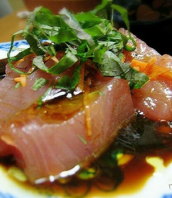 鮪のカルパッチョ☆バルサミコ醤油ソース-レシピのメイン写真