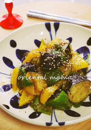 ニンニク甘味噌な揚げ茄子ピーマン-レシピのメイン写真