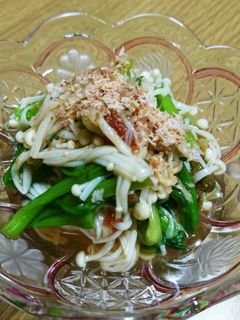 旨い(*^^*)芹とえのきの梅肉和え♪-レシピのメイン写真