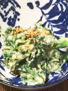 春菊と豆腐の味噌漬け和え-レシピのメイン写真