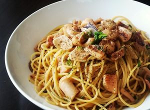 シーフードミックスで簡単バター醤油パスタ-レシピのメイン写真