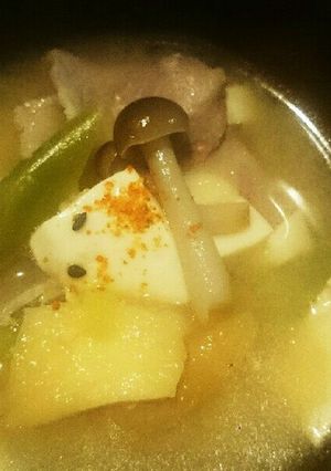 インゲンとしめじの豚汁(*^-^*)-レシピのメイン写真