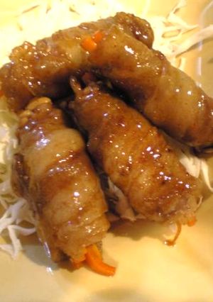 野菜の豚肉巻き　焼肉のタレ味-レシピのメイン写真