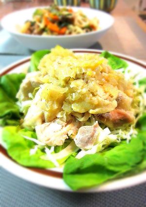 オッサンのモモ肉ｄｅ蒸し鶏-レシピのメイン写真