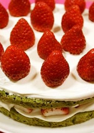 米粉☆抹茶のデコレーションケーキ-レシピのメイン写真