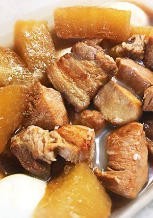 【作り置き】豚バラ&鶏胸肉&大根の煮物-レシピのメイン写真